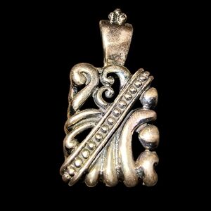 ATI Mexico Vintage Heavy Embellished Sterling Silver Pendant Unisex